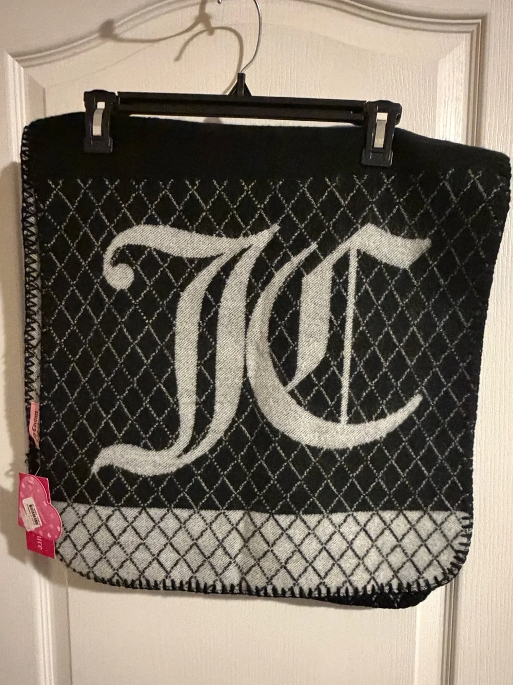 Juicy Couture Black and White Monogram Scarf
